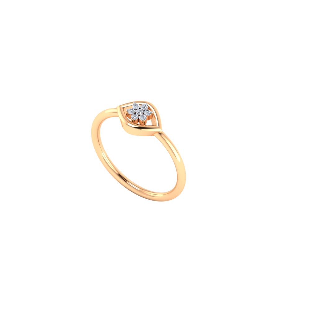 Moonlit Blossoms Gold and Diamond Ring