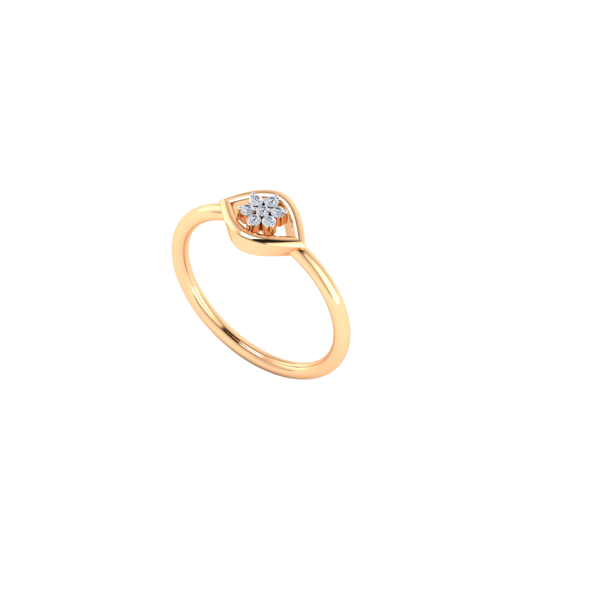 Moonlit Blossoms Gold and Diamond Ring