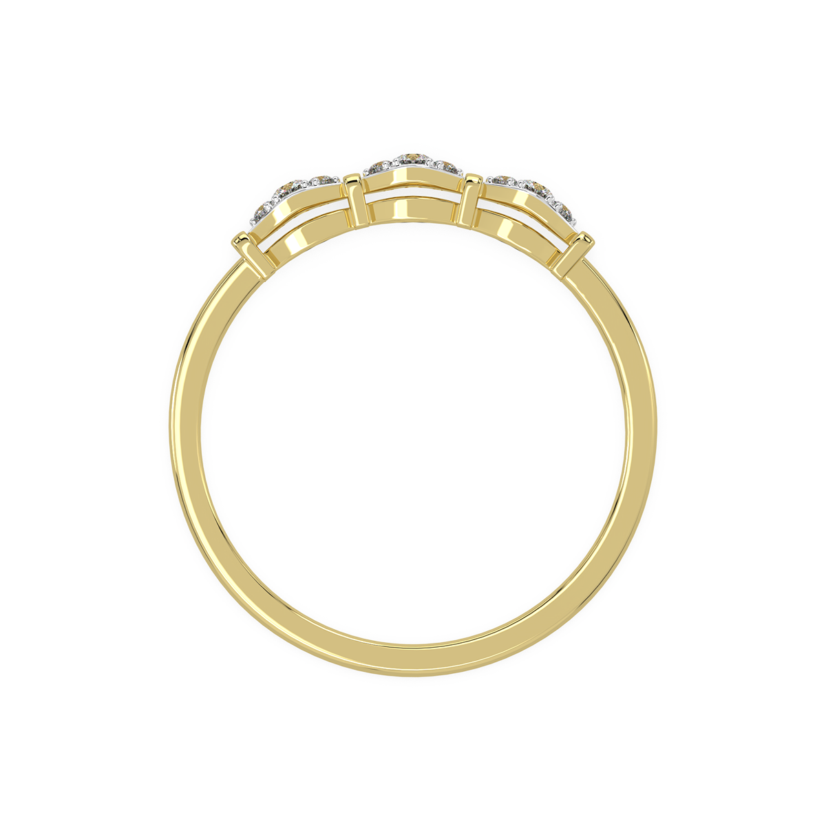 Glamorous Glory Gold and Diamond Ring