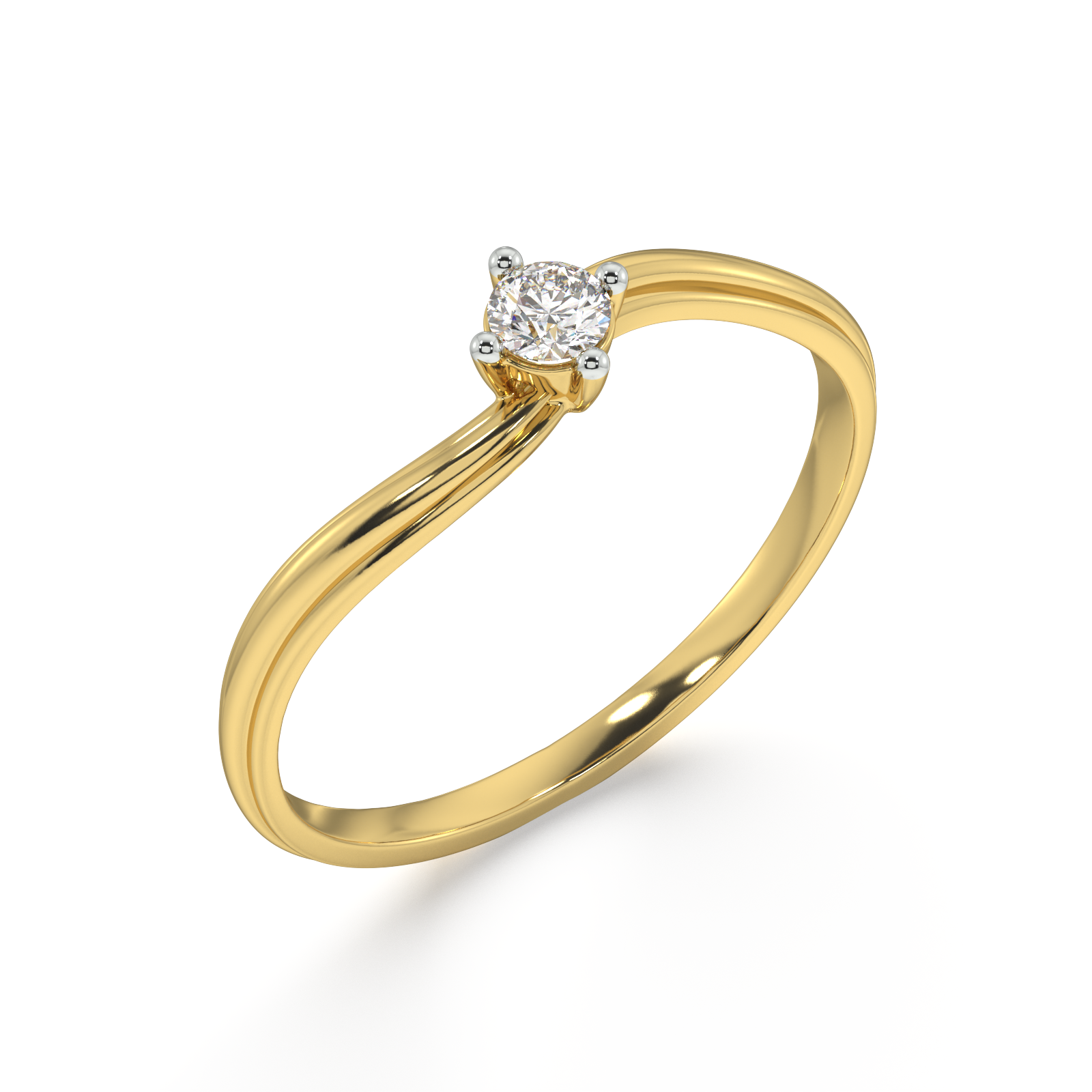Delightful and Demure Gold and Diamond Ring