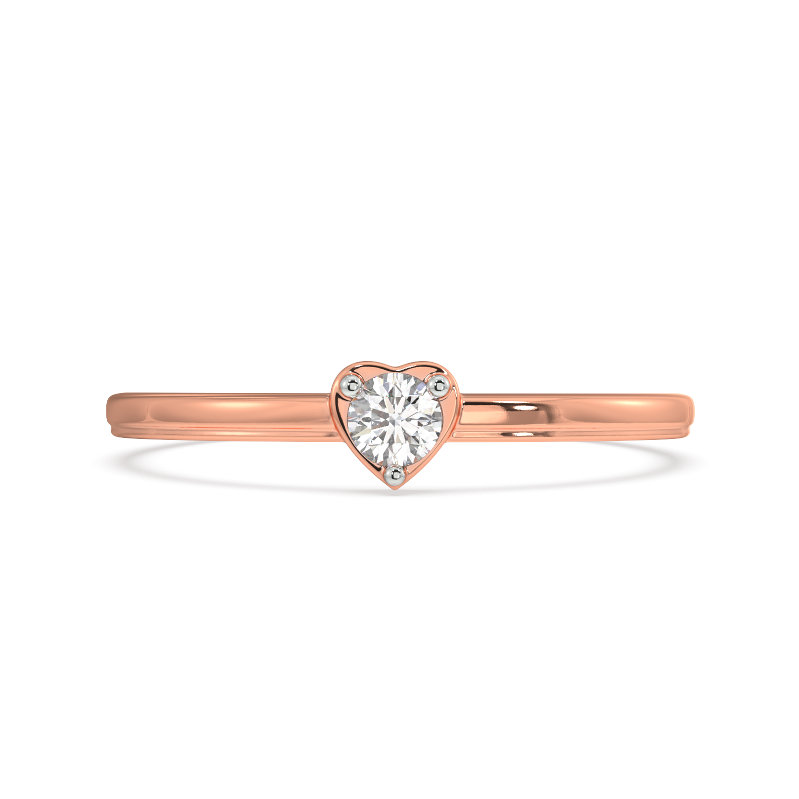 Reverential Heart Gold and Diamond Ring