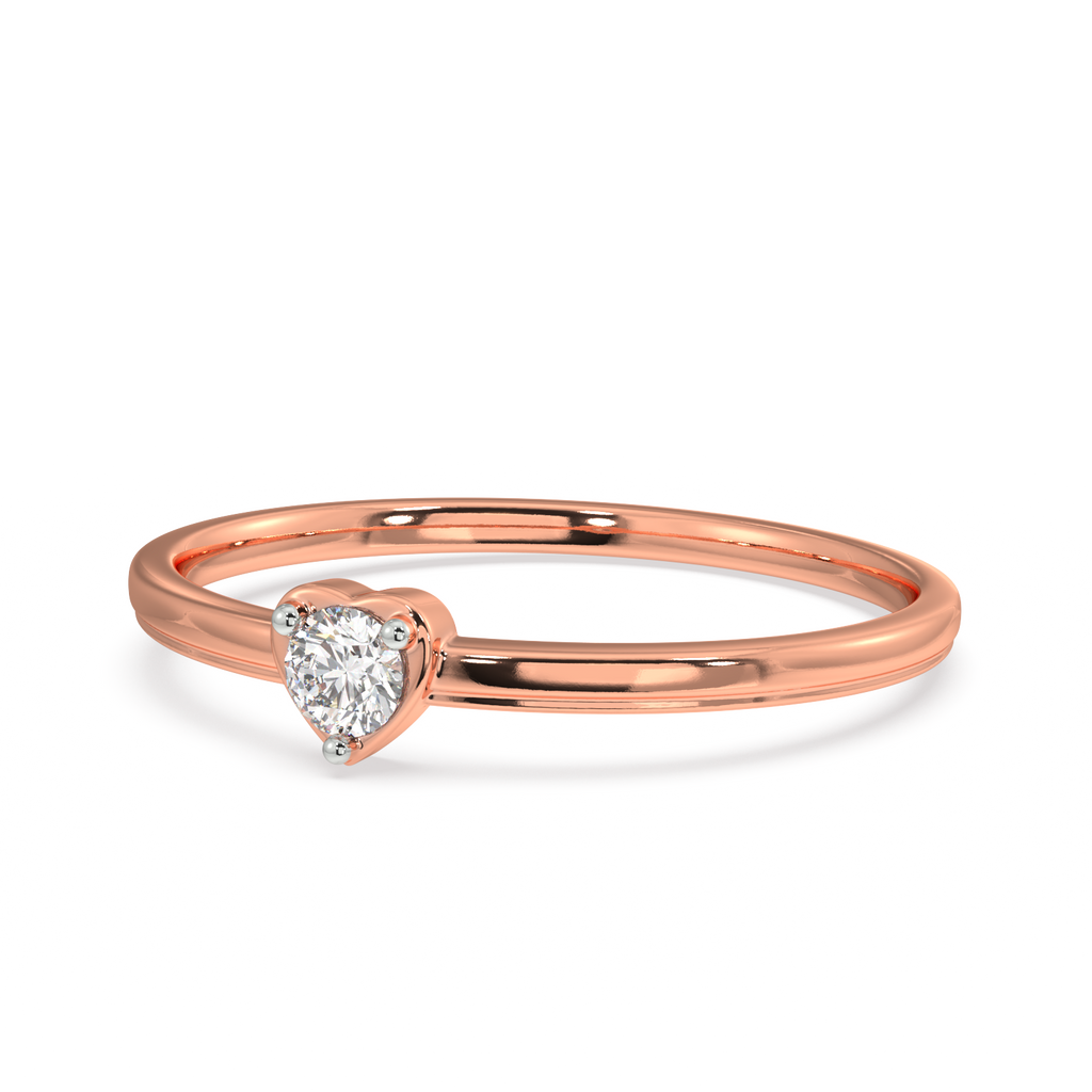 Reverential Heart Gold and Diamond Ring