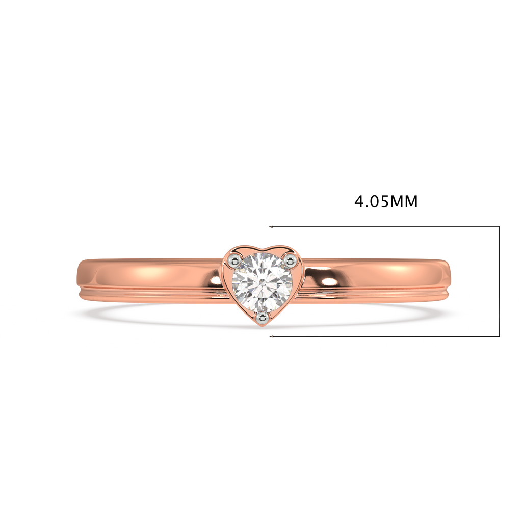 Reverential Heart Gold and Diamond Ring
