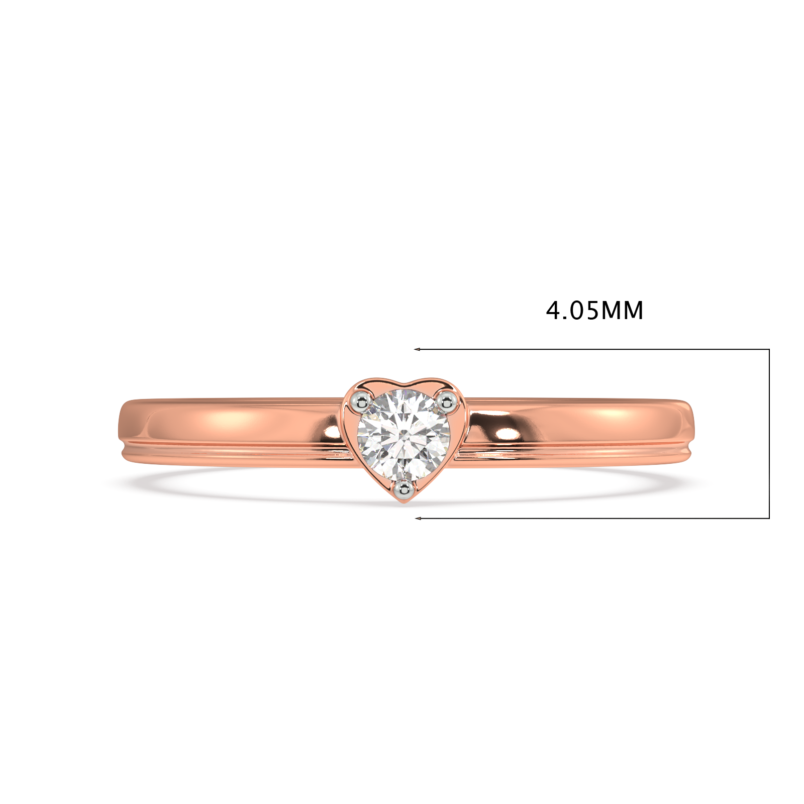 Reverential Heart Gold and Diamond Ring