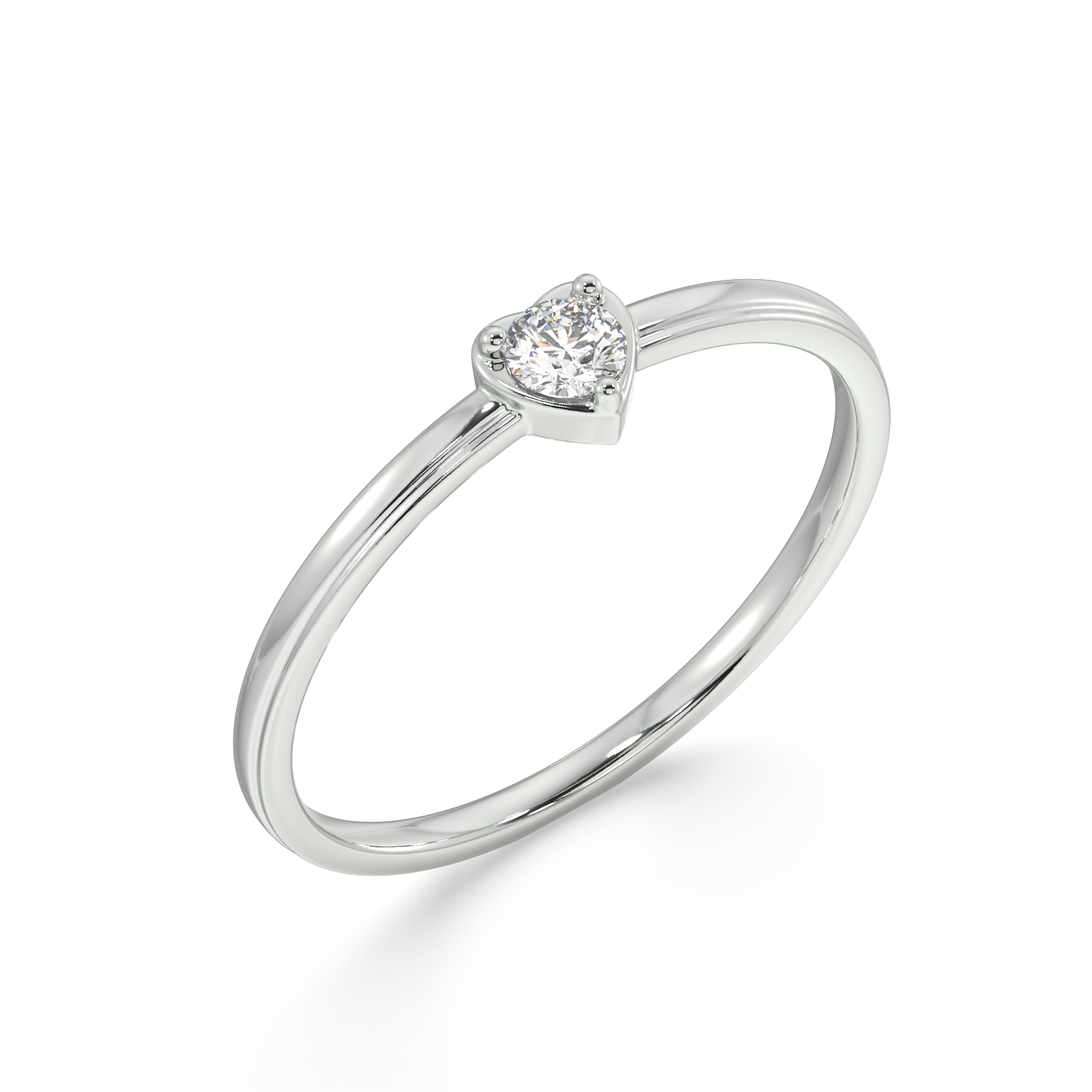 Reverential Heart Gold and Diamond Ring