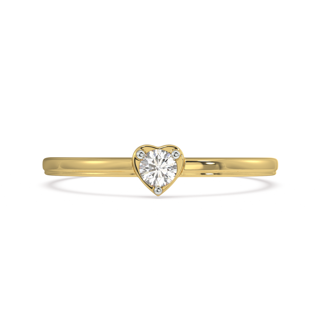 Reverential Heart Gold and Diamond Ring