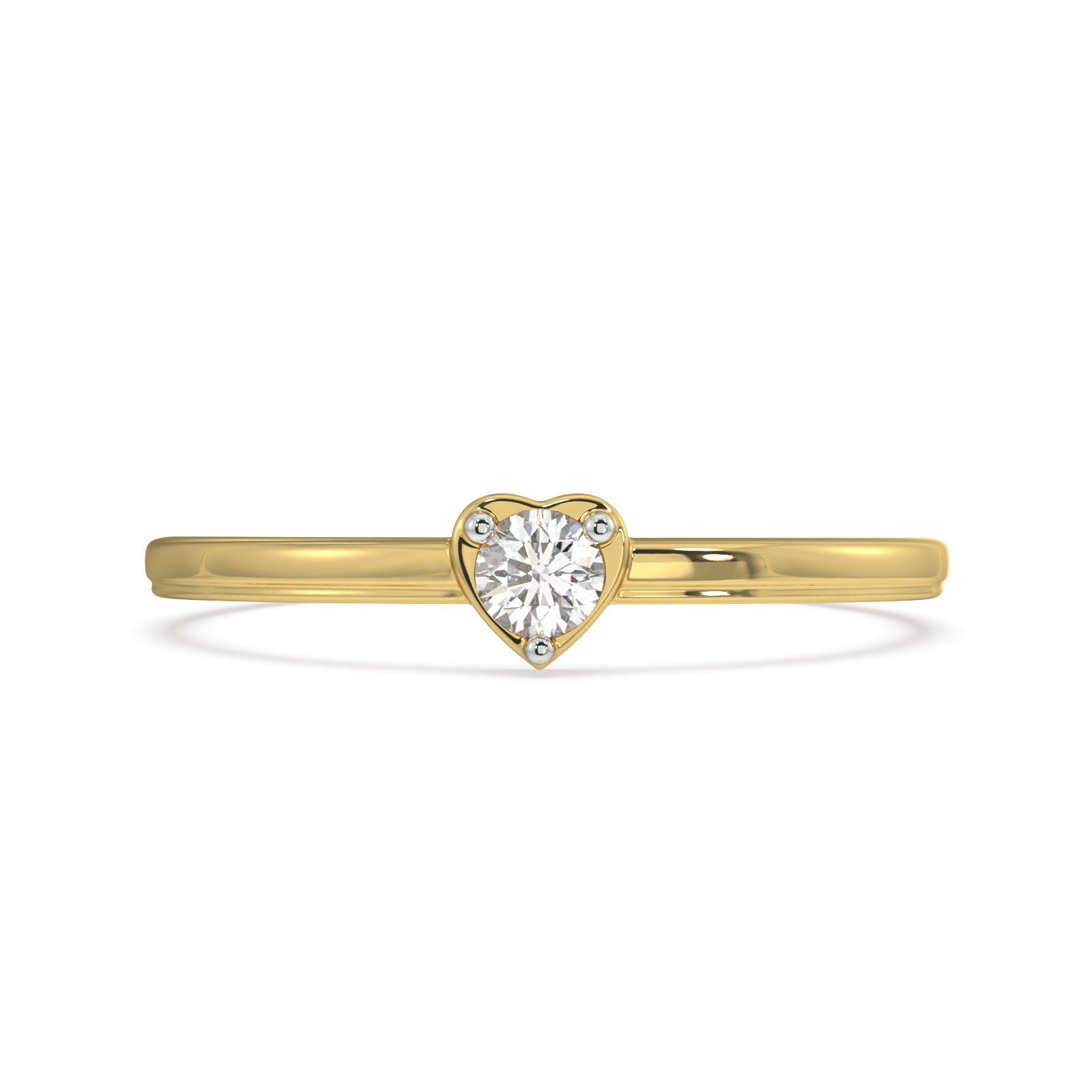 Reverential Heart Gold and Diamond Ring