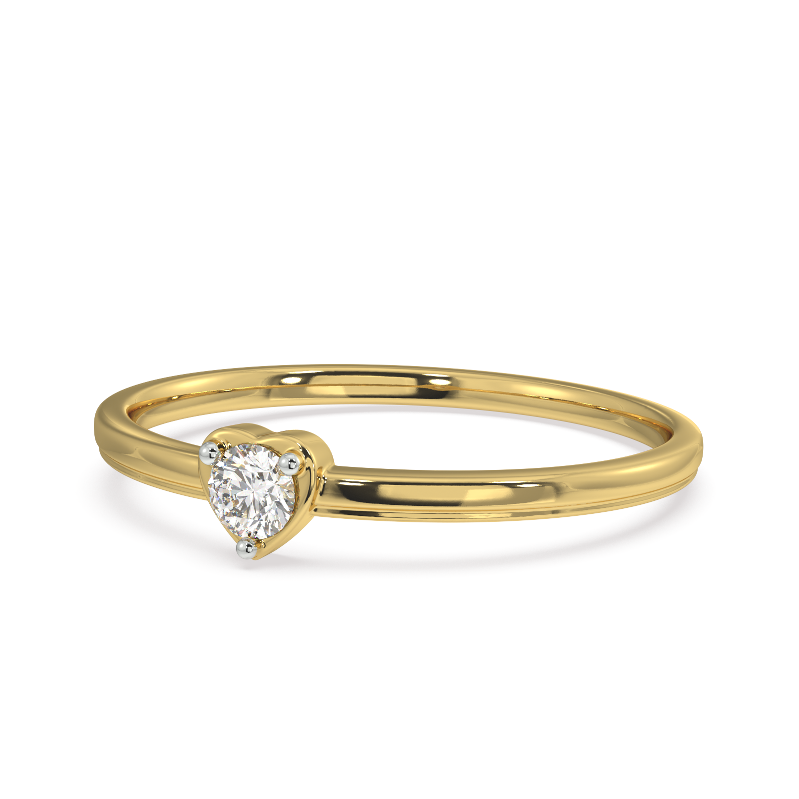 Reverential Heart Gold and Diamond Ring