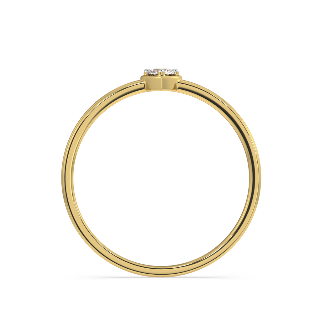 Reverential Heart Gold and Diamond Ring