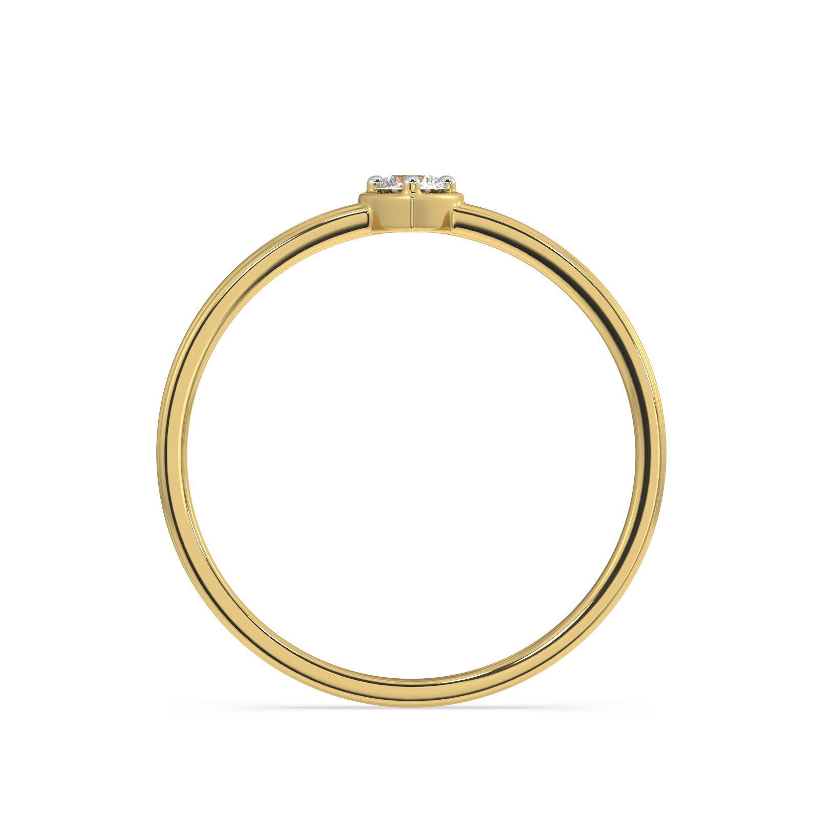 Reverential Heart Gold and Diamond Ring