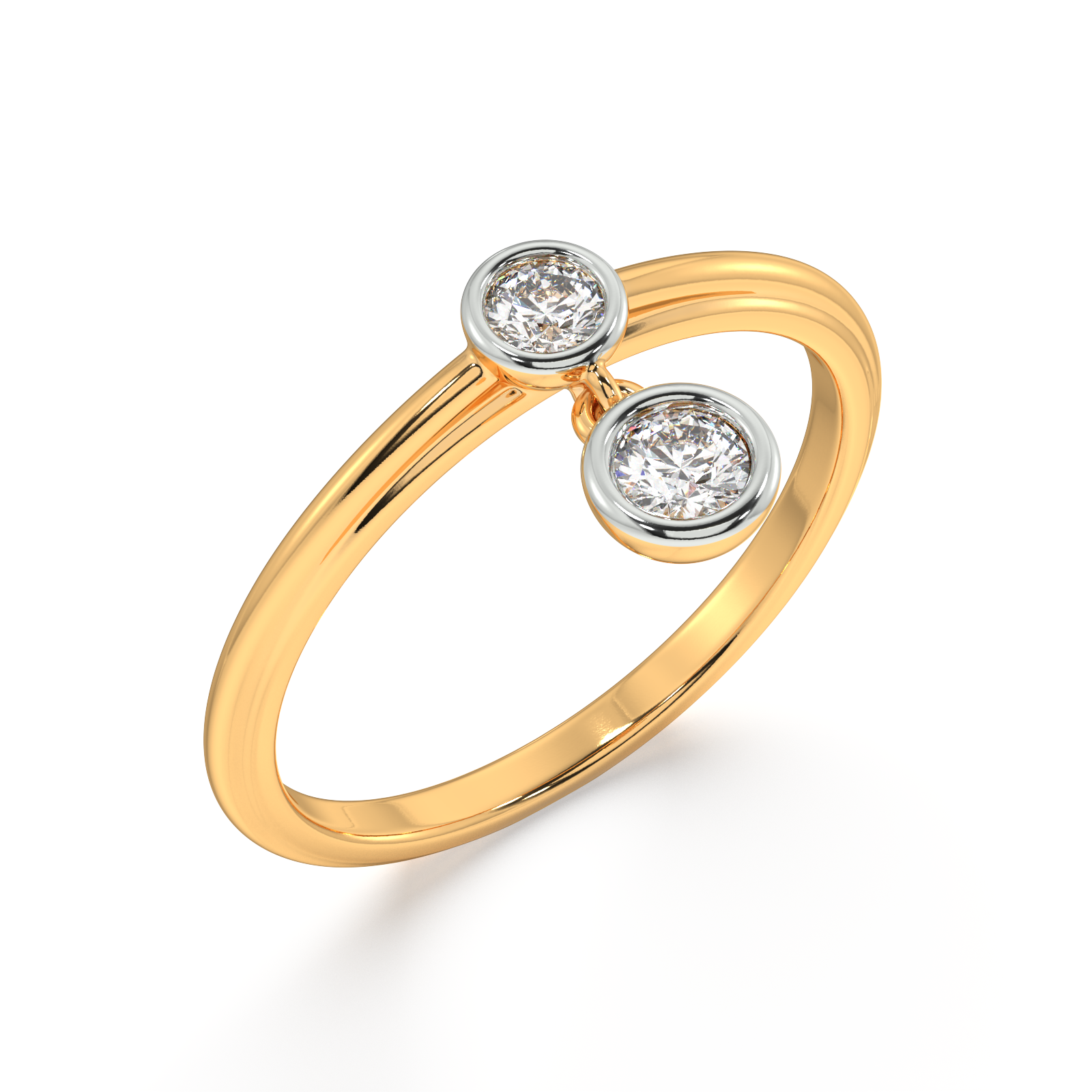 Light of Life Two Tone Gold and Diamond Ring