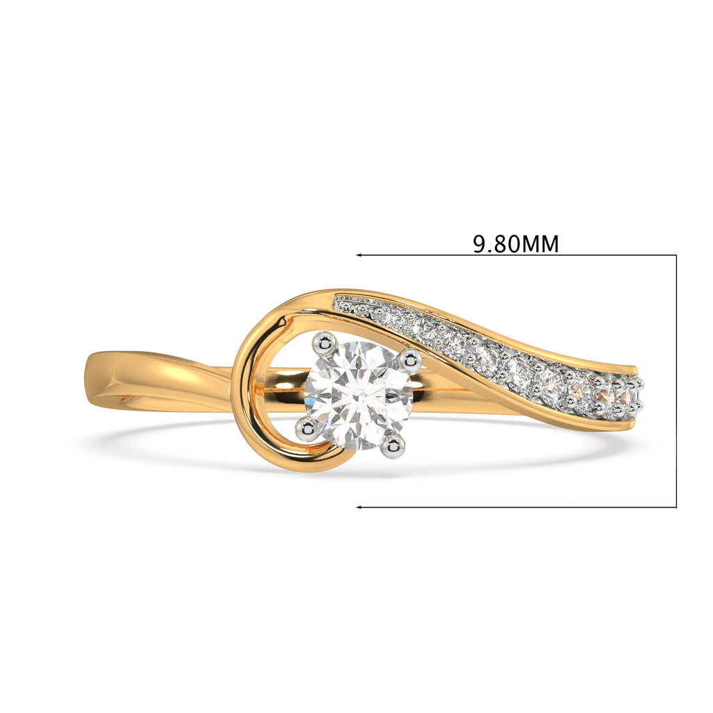 Glamorous and Gilded Gold and Diamond Ring
