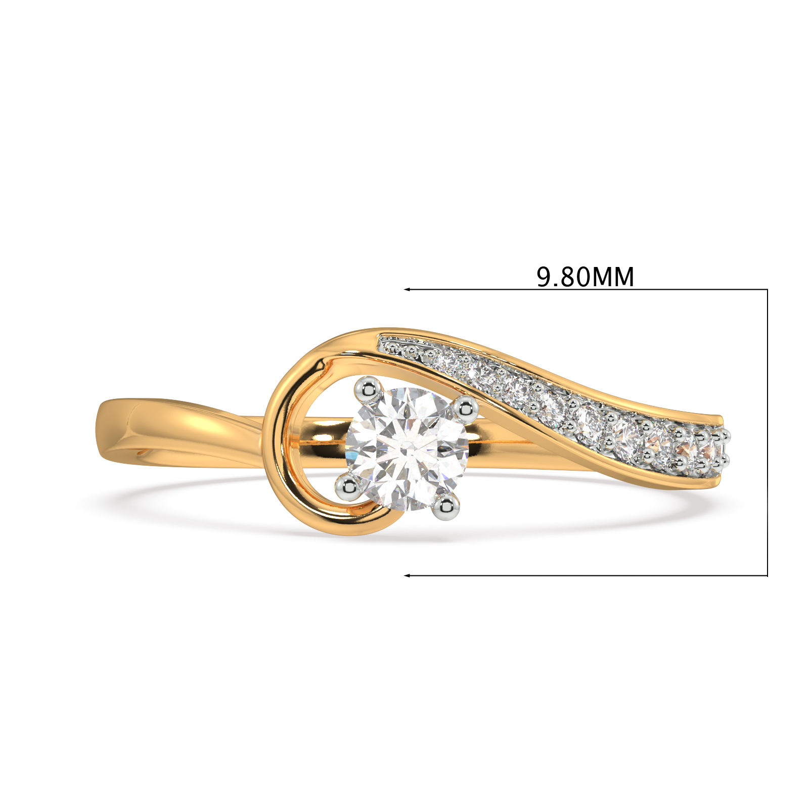 Glamorous and Gilded Gold and Diamond Ring