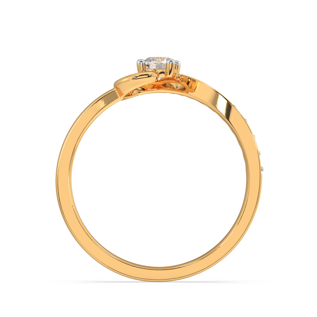 Glamorous and Gilded Gold and Diamond Ring