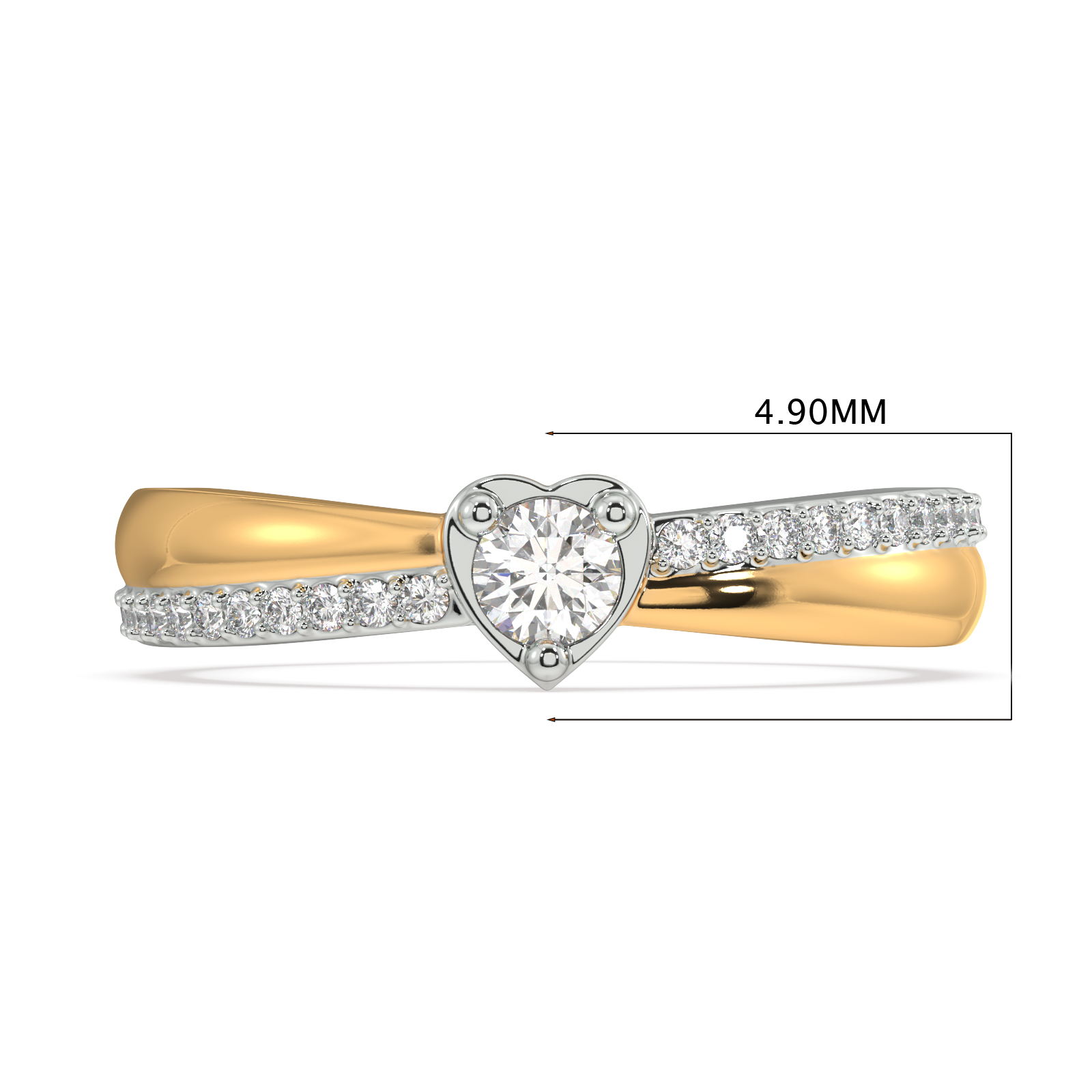 Pixie's Heart Two Tone Ring