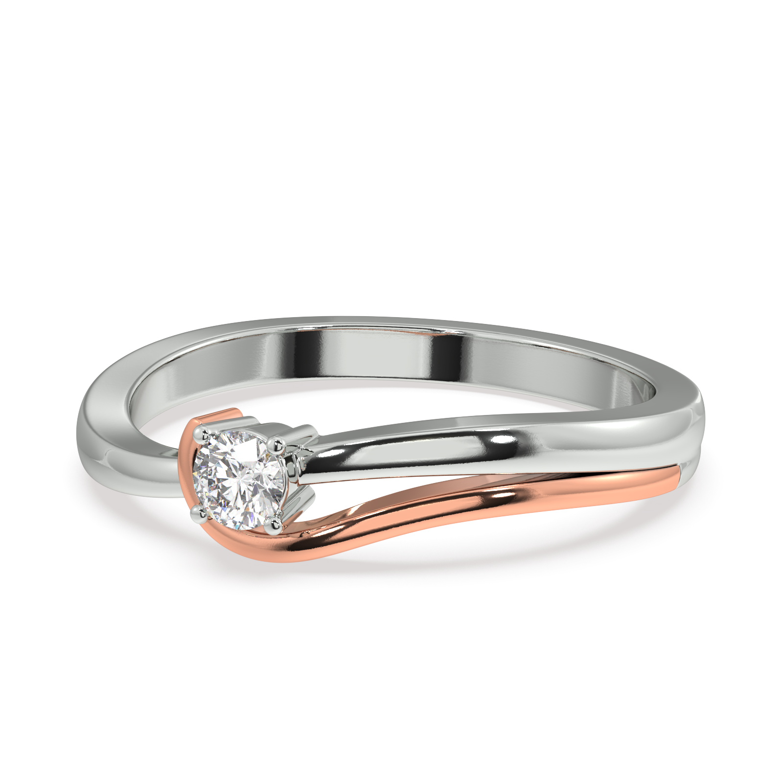 Candour and Colour Two tone Gold and Diamond Ring