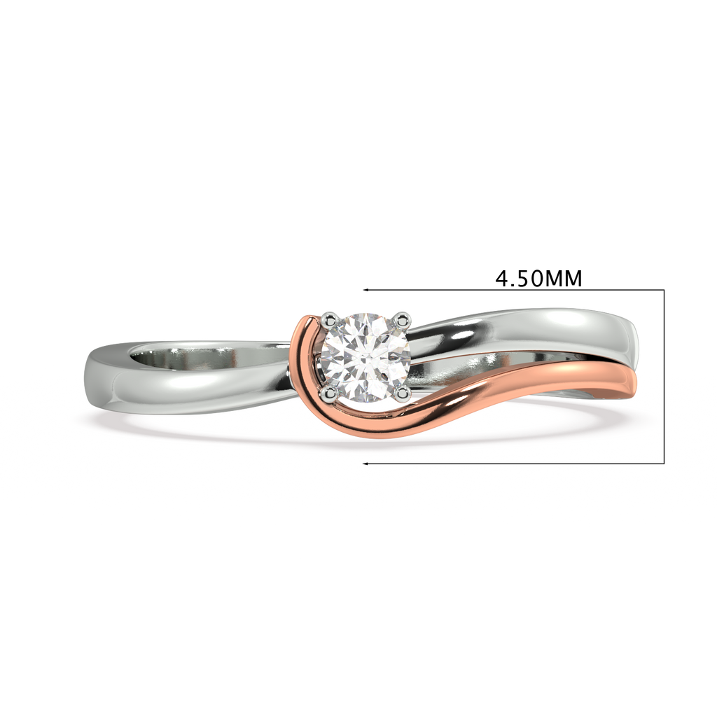 Candour and Colour Two tone Gold and Diamond Ring