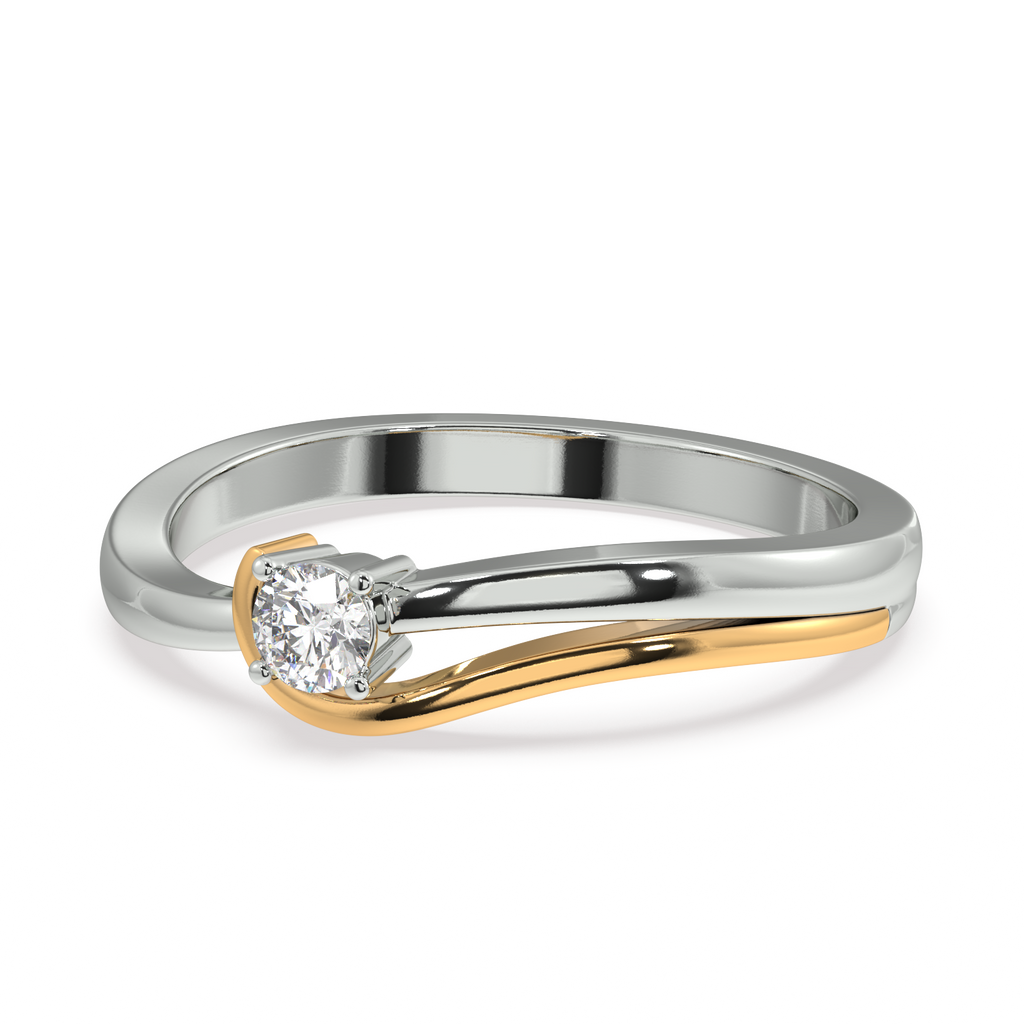 Candour and Colour Two tone Gold and Diamond Ring