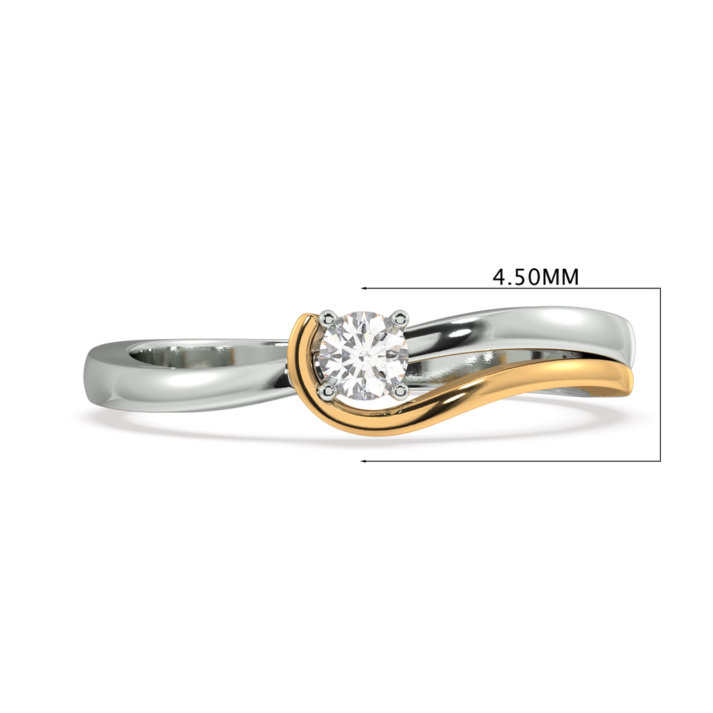 Candour and Colour Two tone Gold and Diamond Ring