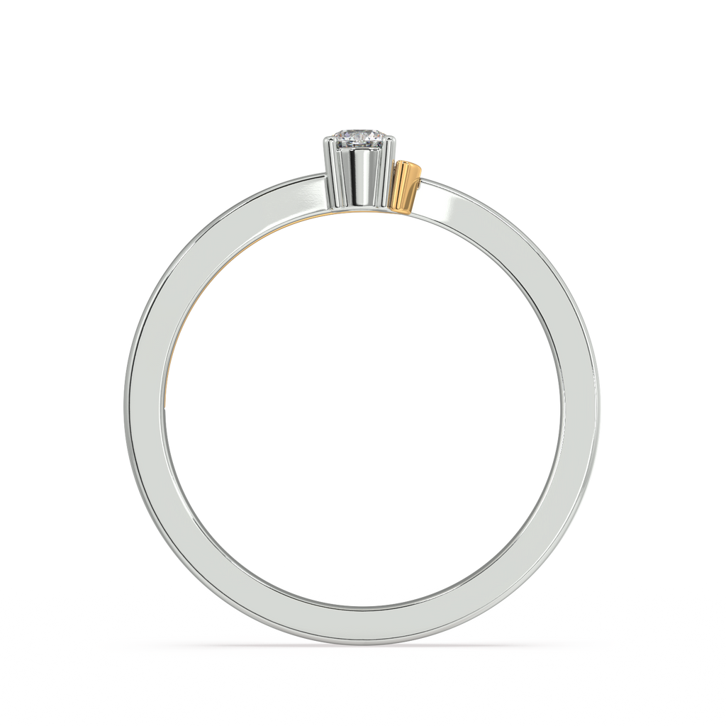 Candour and Colour Two tone Gold and Diamond Ring