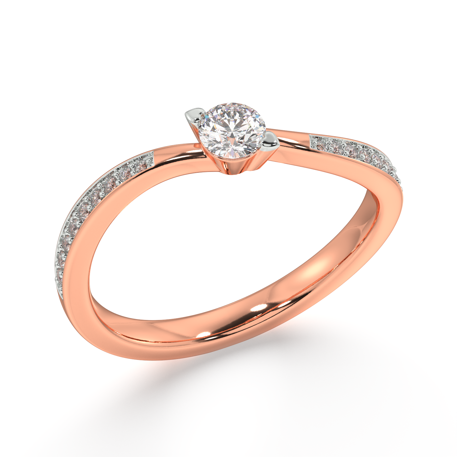 Petal Poise Gold and Diamond Ring
