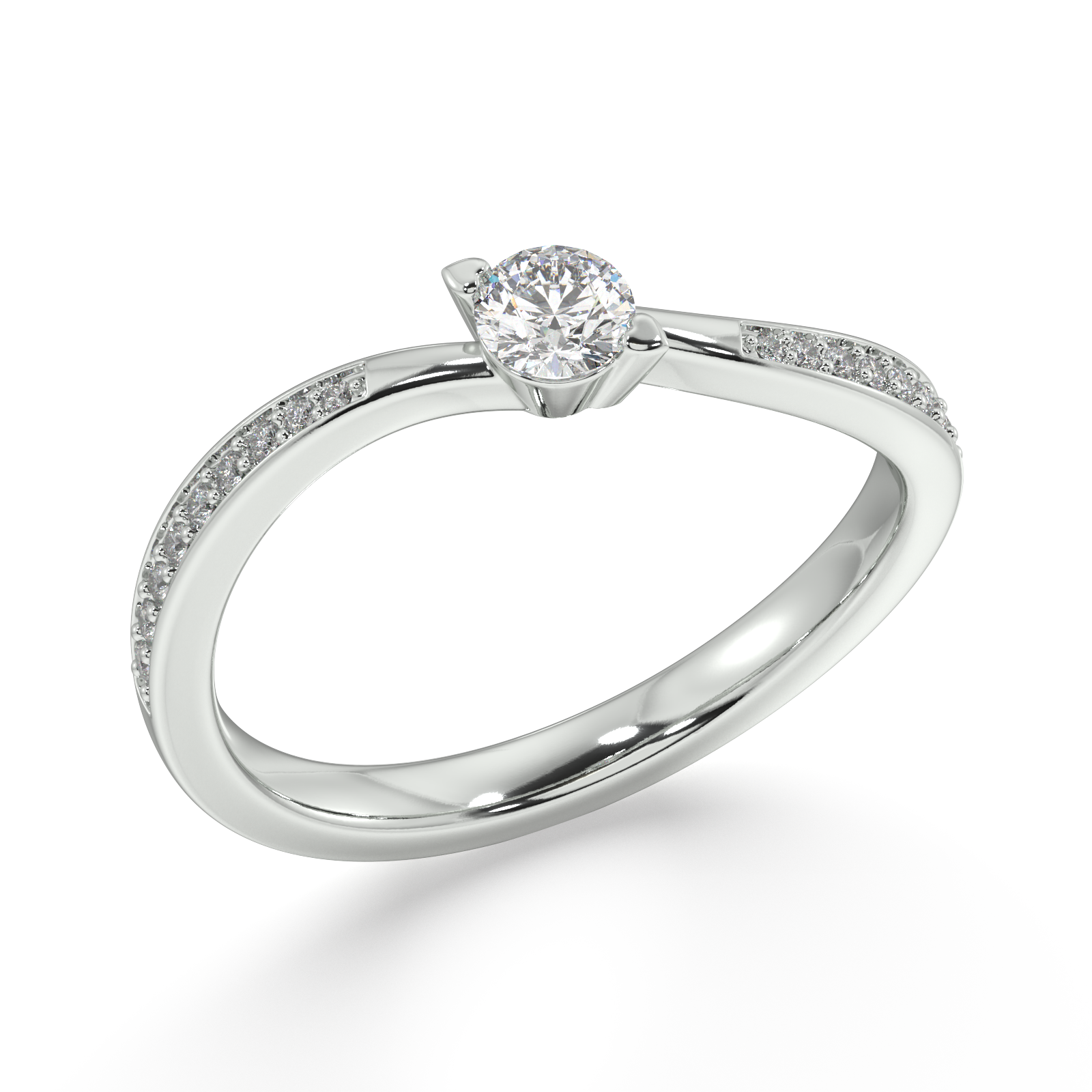 Petal Poise Gold and Diamond Ring