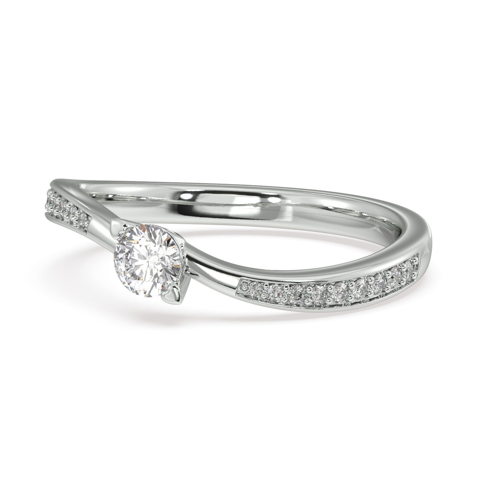 Petal Poise Gold and Diamond Ring