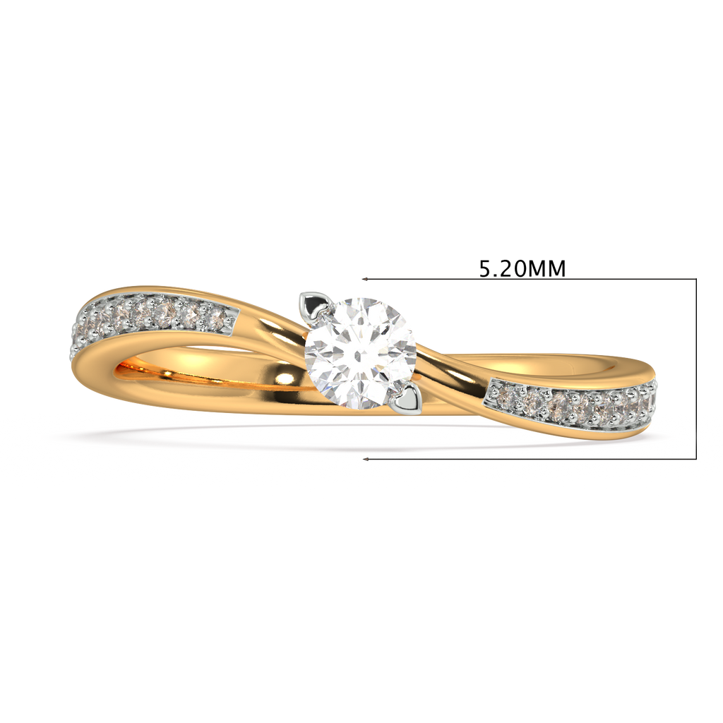 Petal Poise Gold and Diamond Ring