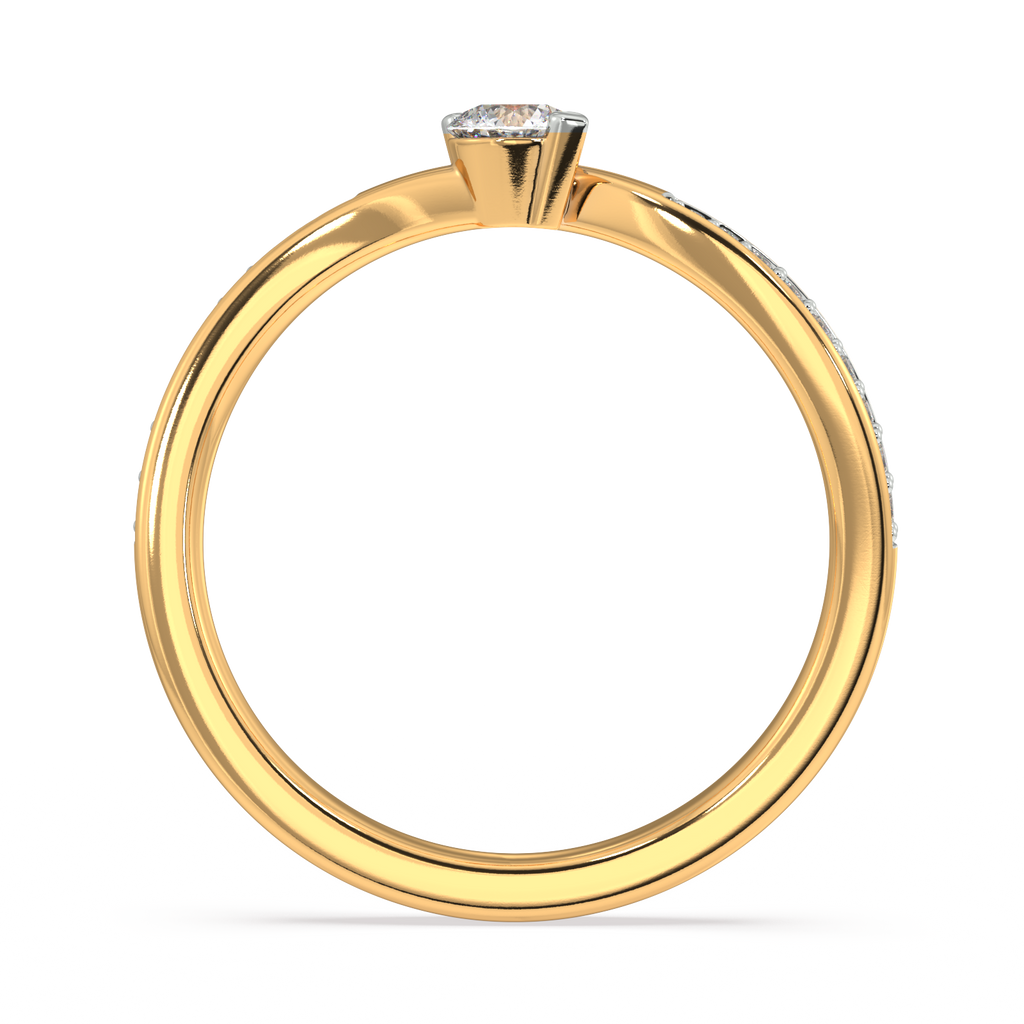 Petal Poise Gold and Diamond Ring