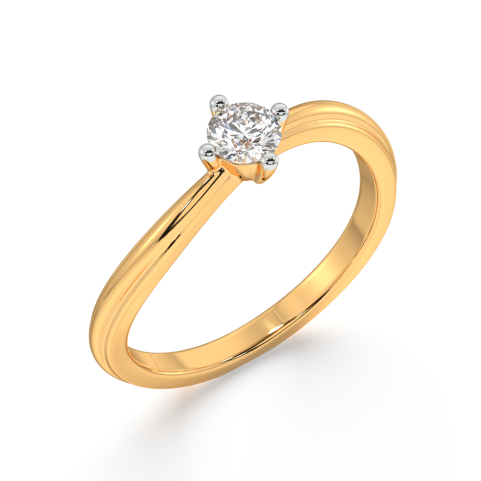 Petal Path Gold and Diamond Ring