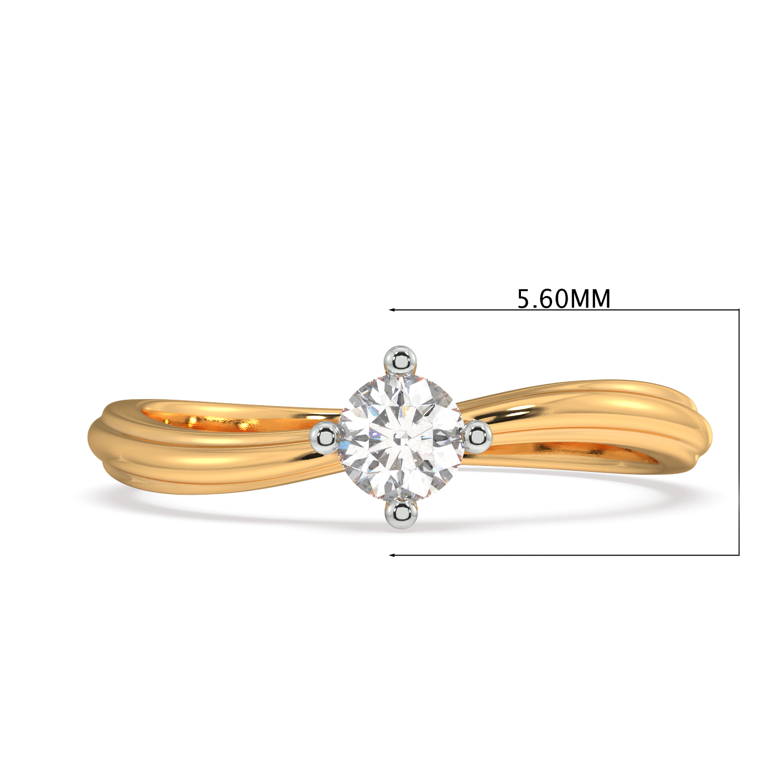 Petal Path Gold and Diamond Ring
