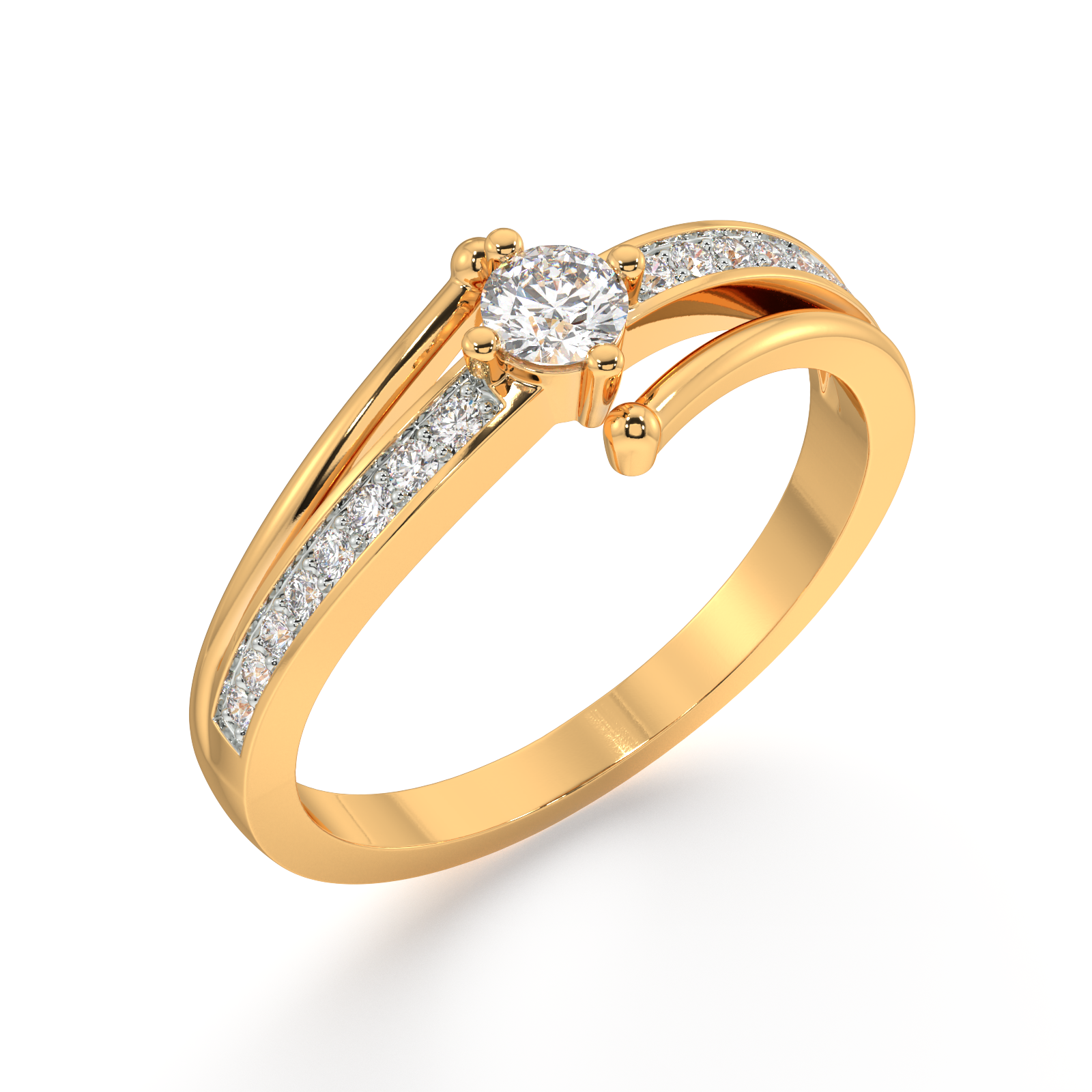 Breath of Freedom Gold and Diamond Ring