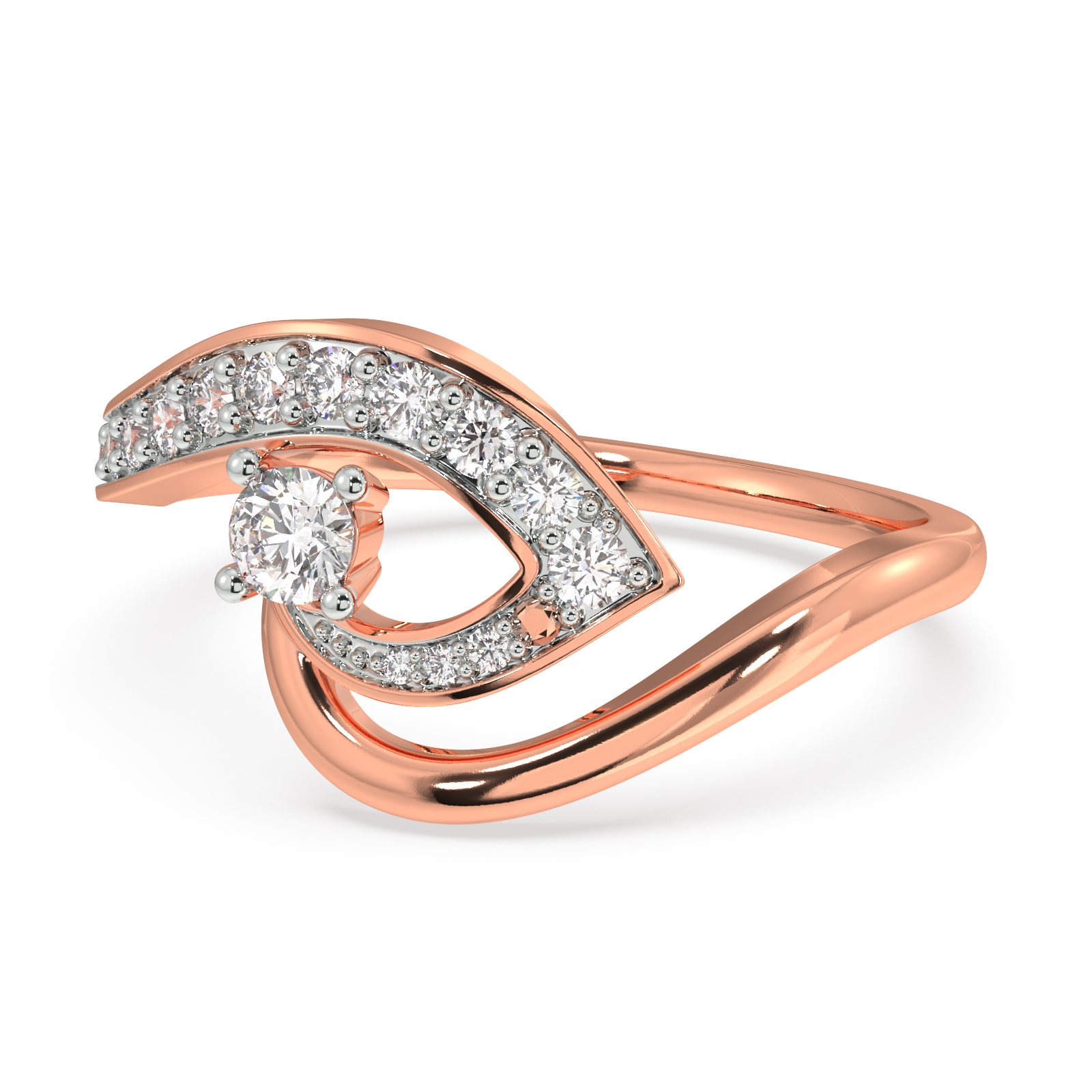 Orchid Style Gold and Diamond Ring