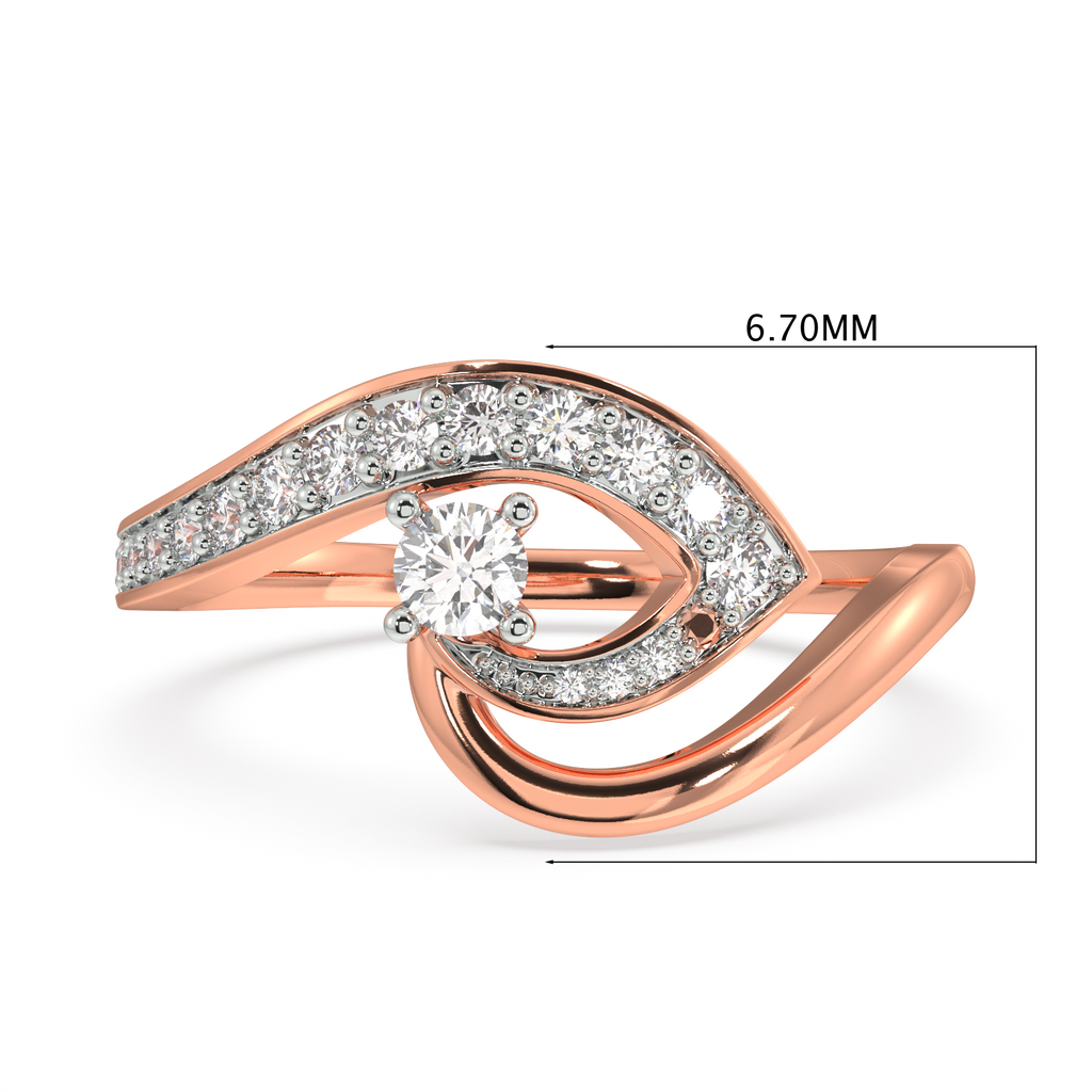 Orchid Style Gold and Diamond Ring