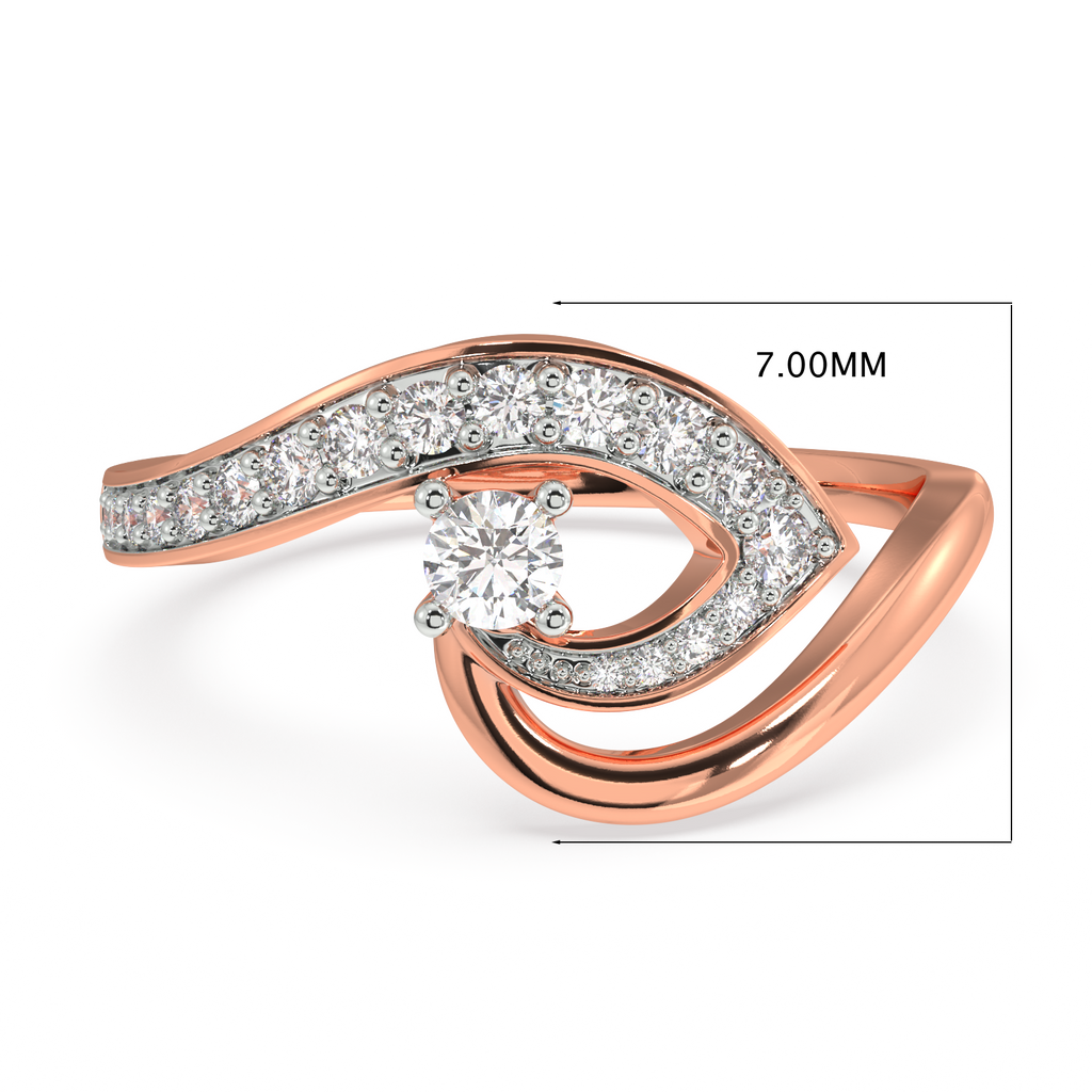 Orchid Style Gold and Diamond Ring