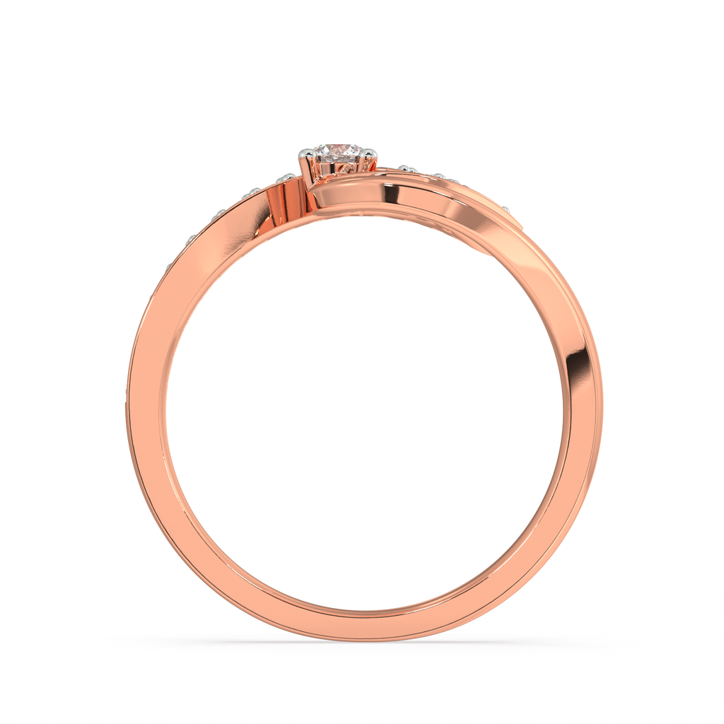 Orchid Style Gold and Diamond Ring