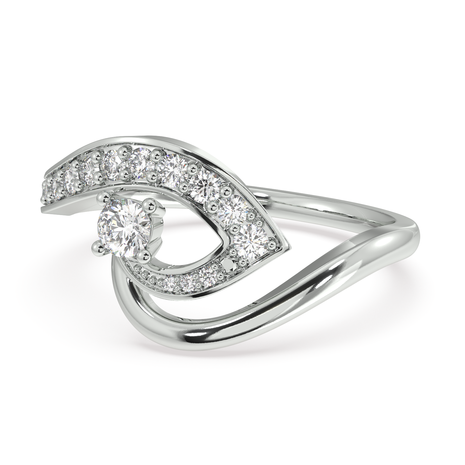 Orchid Style Gold and Diamond Ring