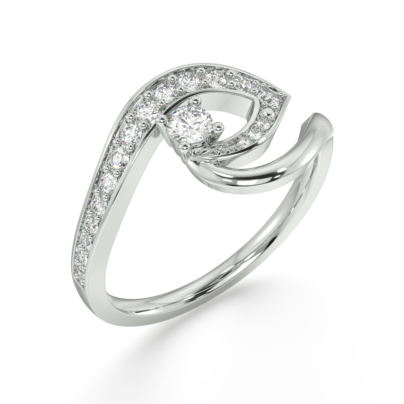 Orchid Style Gold and Diamond Ring