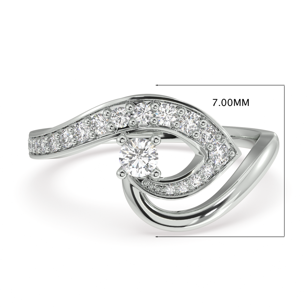 Orchid Style Gold and Diamond Ring