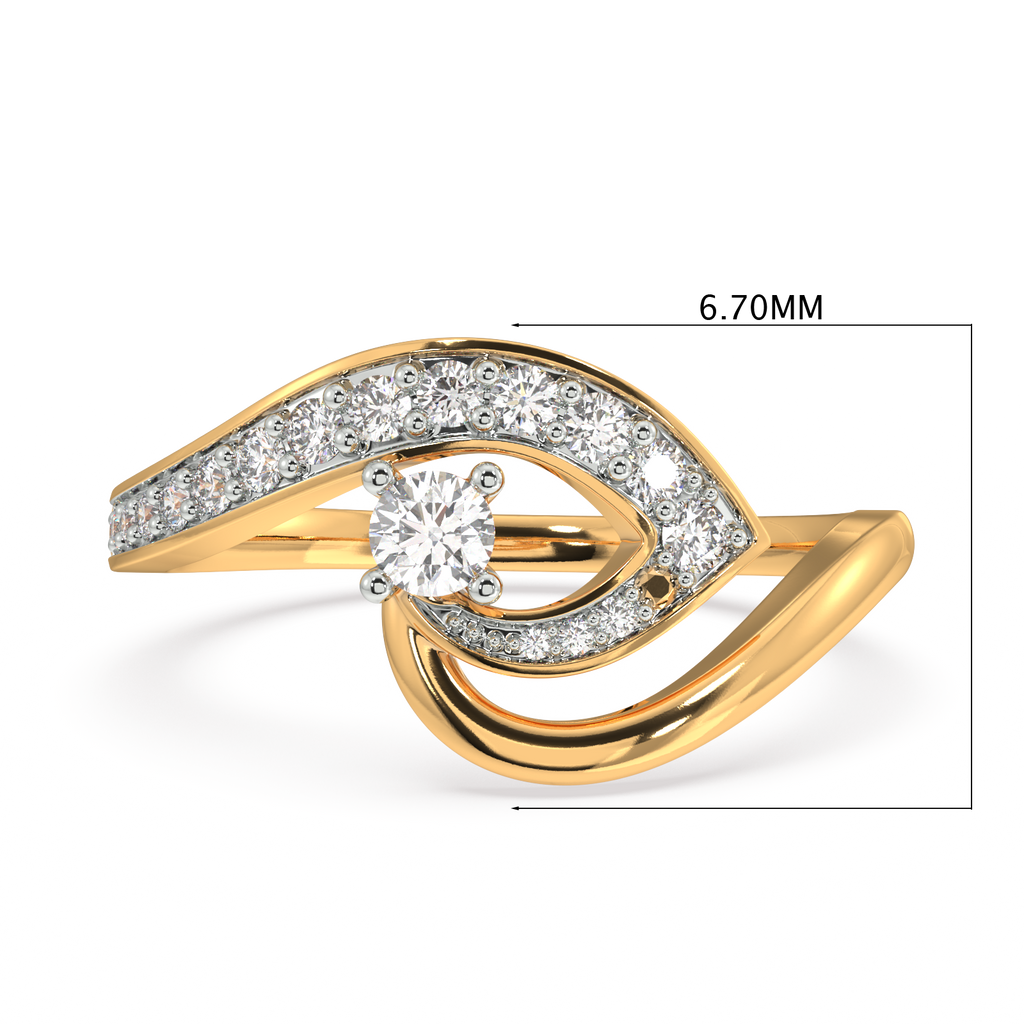 Orchid Style Gold and Diamond Ring