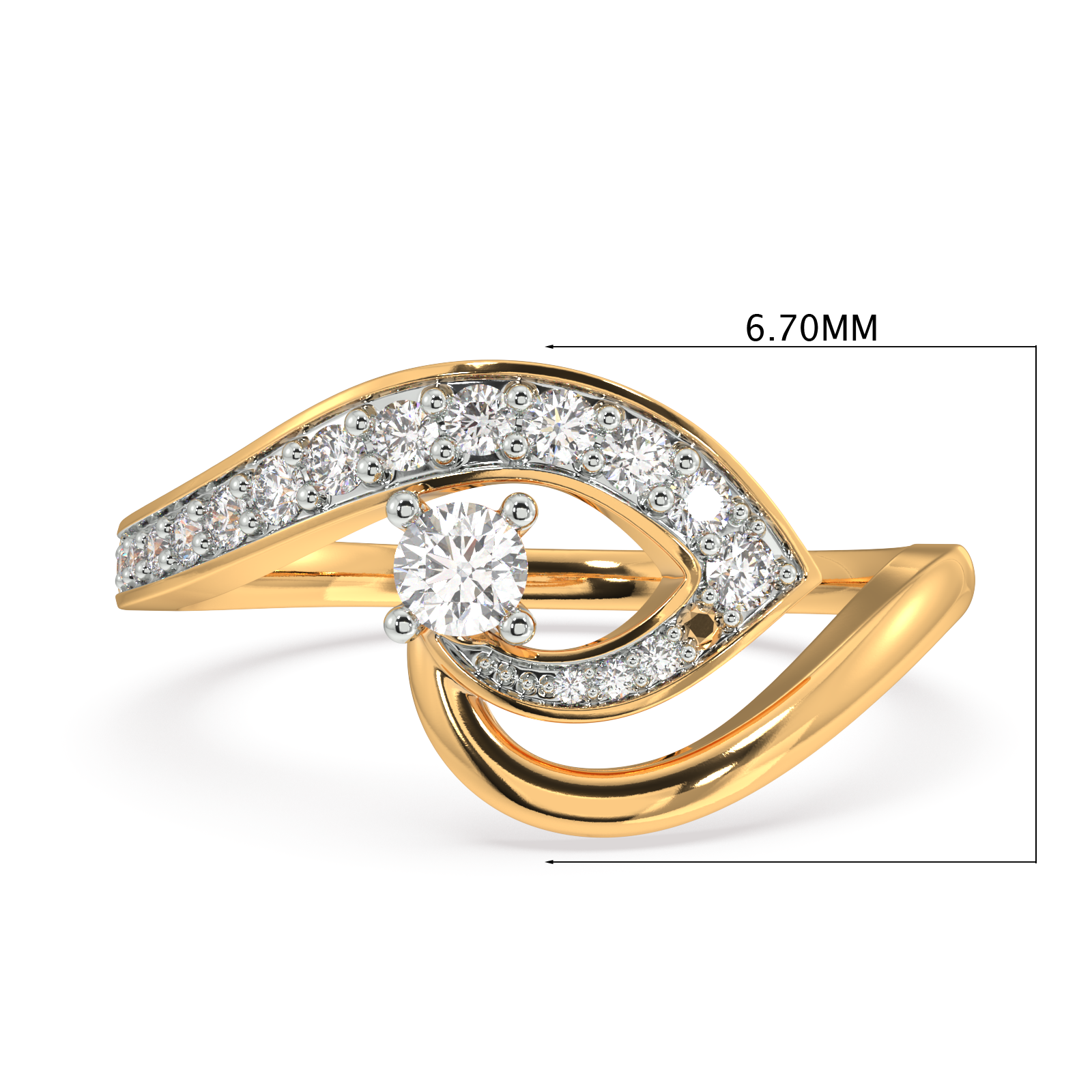 Orchid Style Gold and Diamond Ring