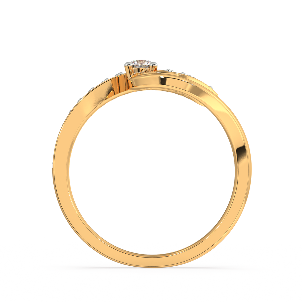 Orchid Style Gold and Diamond Ring