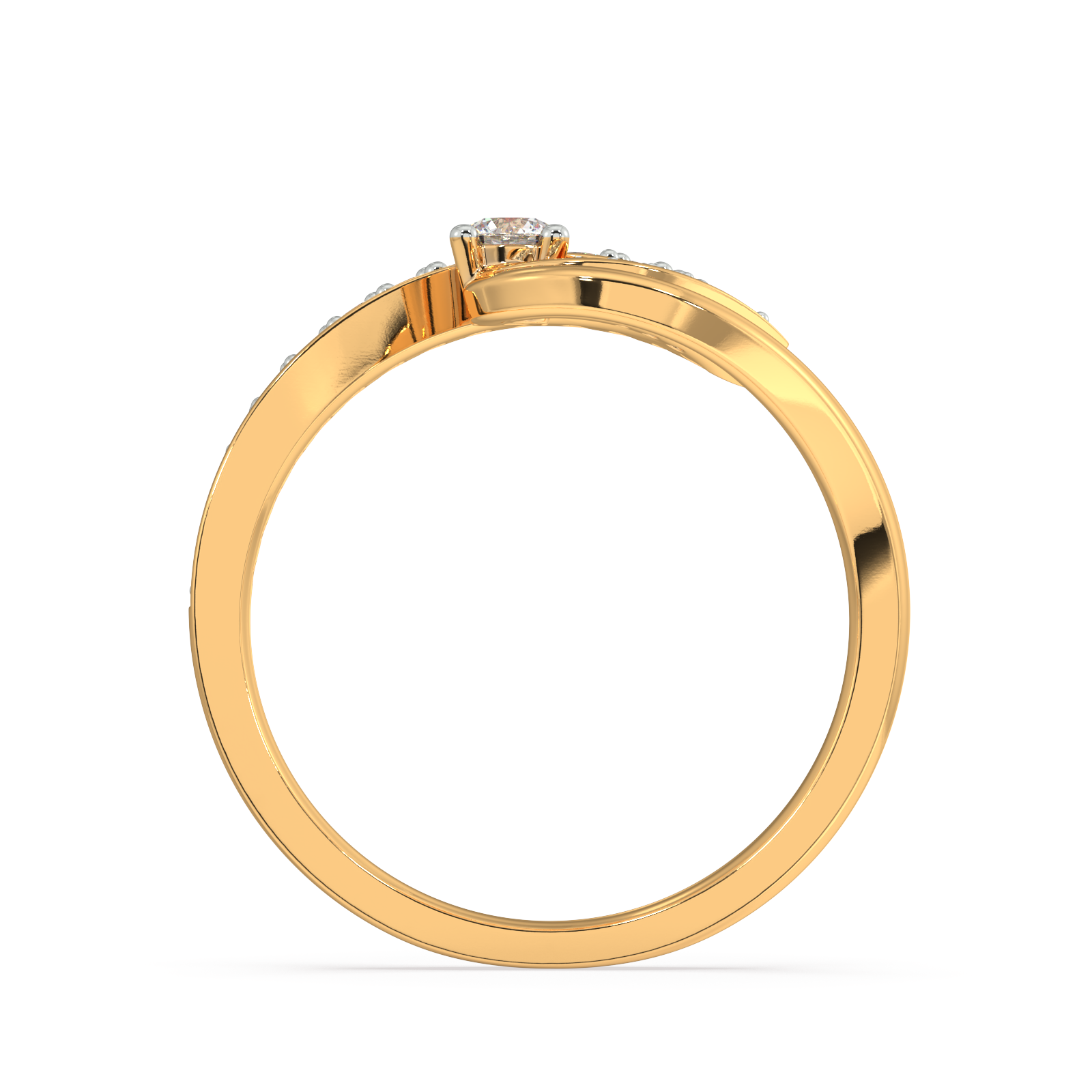 Orchid Style Gold and Diamond Ring