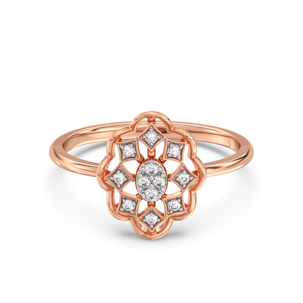 Forest Glow Gold and Diamond Ring