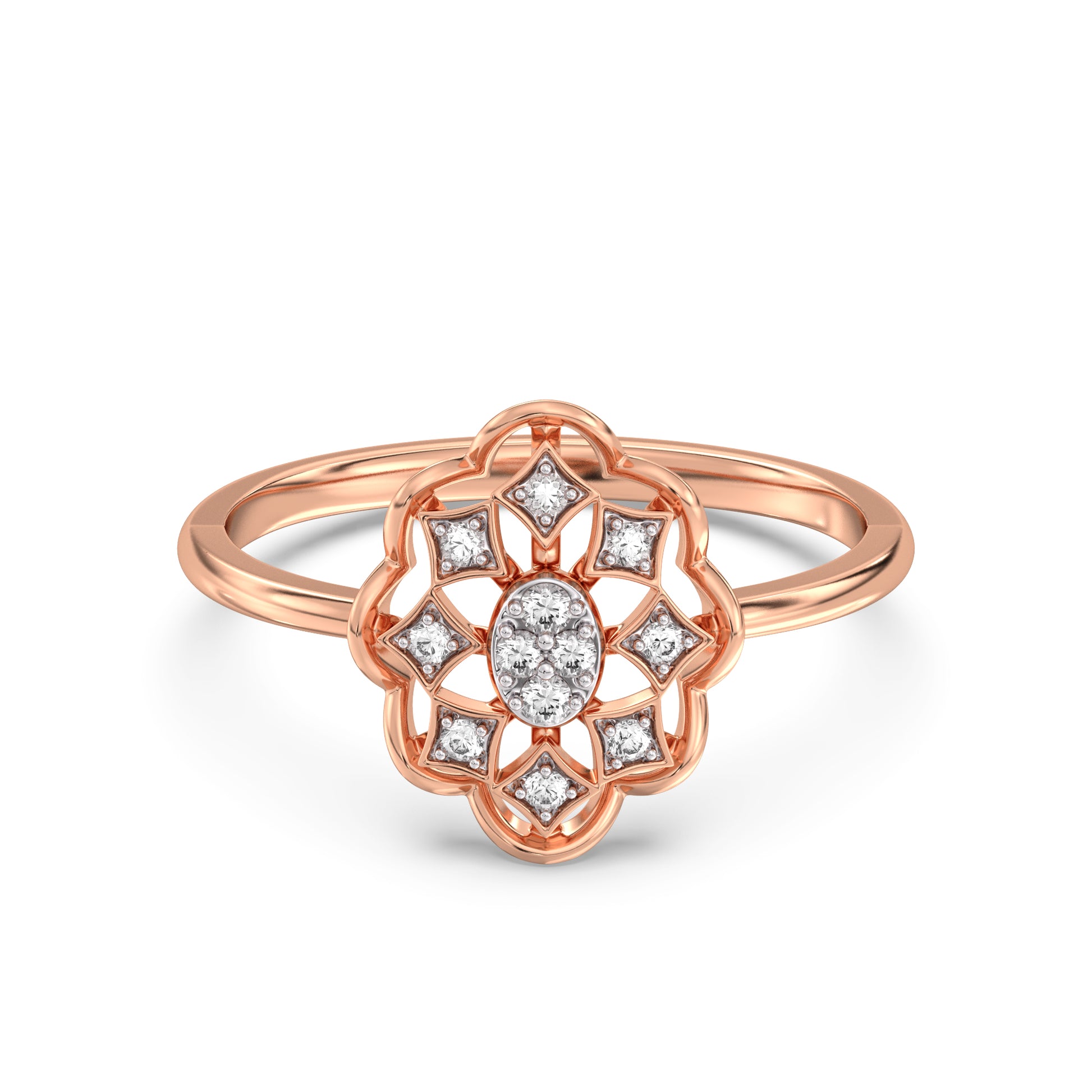 Forest Glow Gold and Diamond Ring