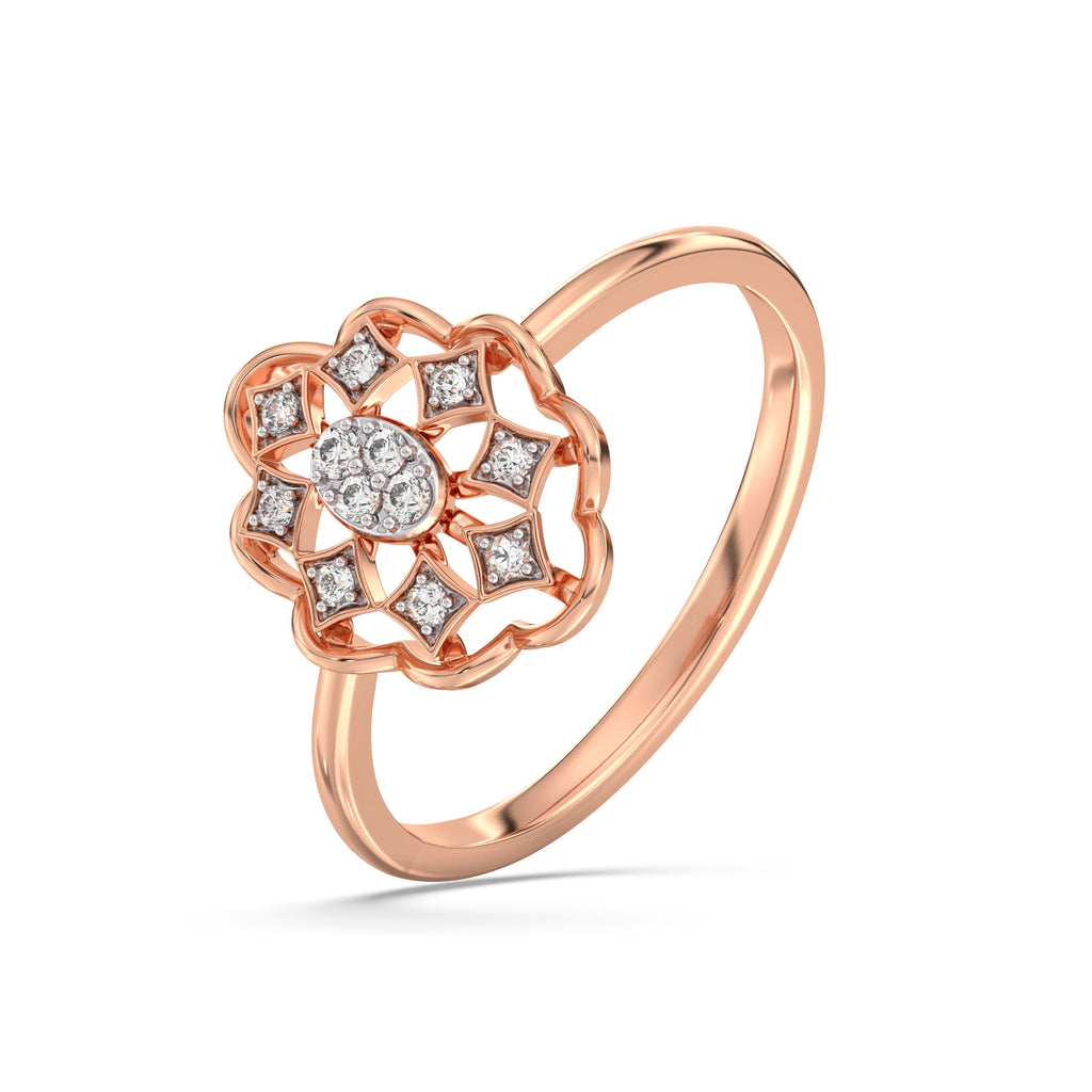 Forest Glow Gold and Diamond Ring