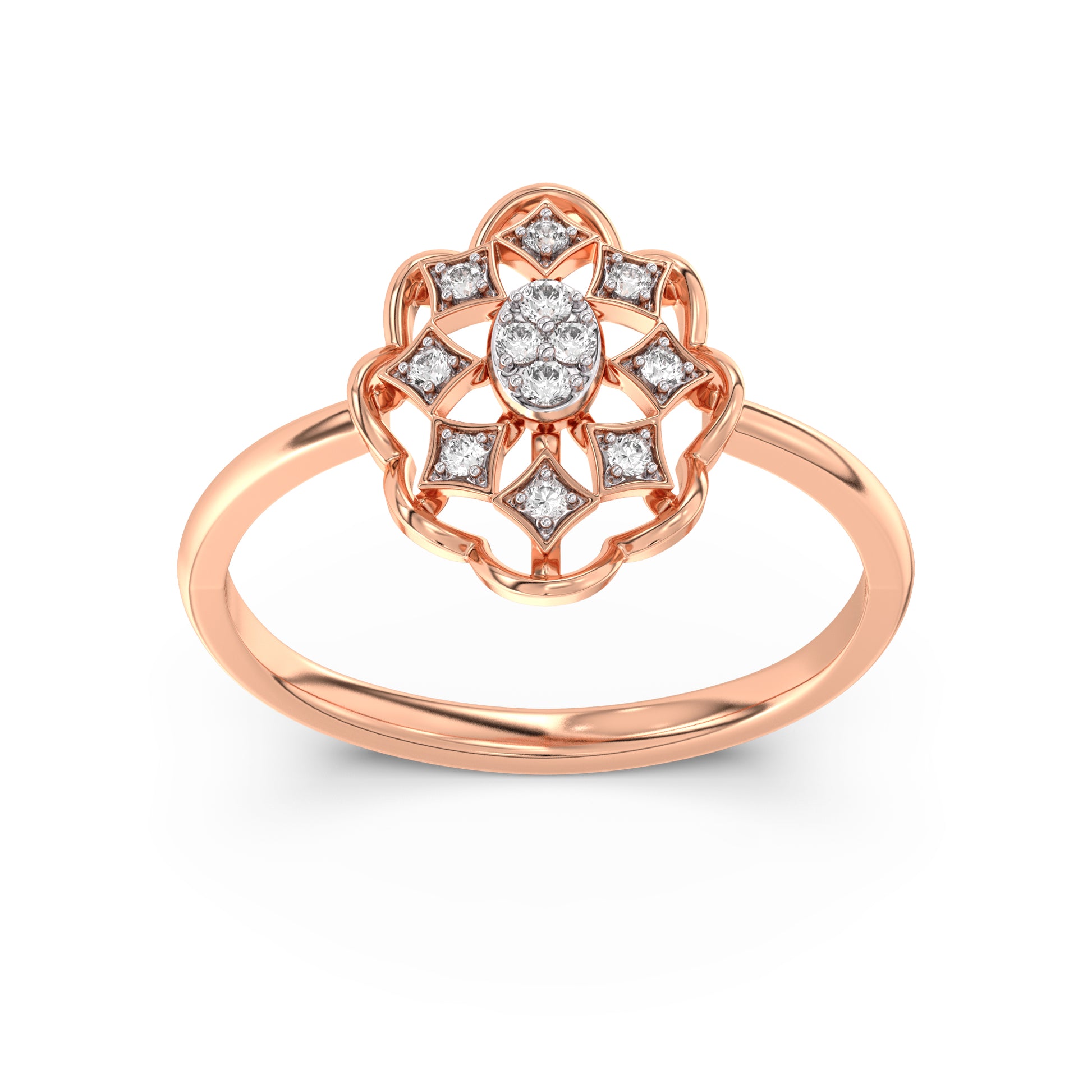 Forest Glow Gold and Diamond Ring