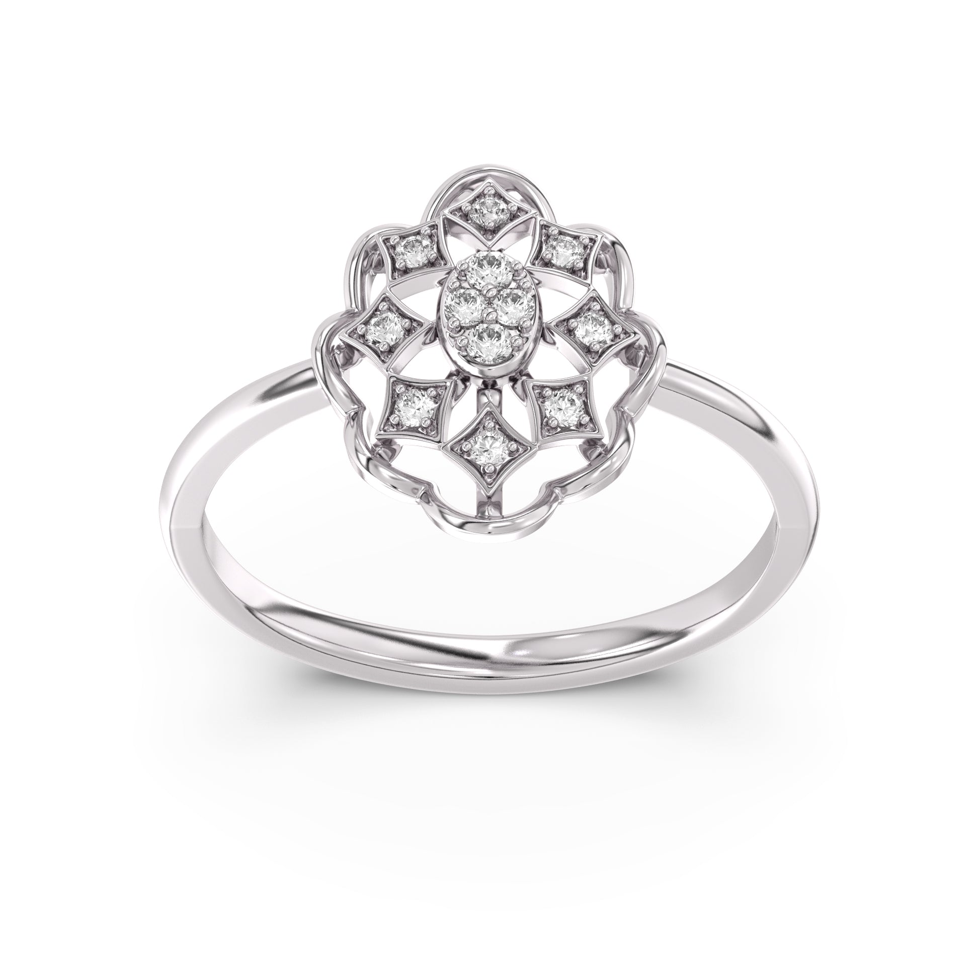 Forest Glow Gold and Diamond Ring