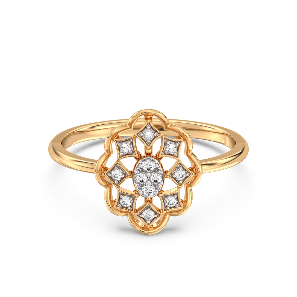Forest Glow Gold and Diamond Ring
