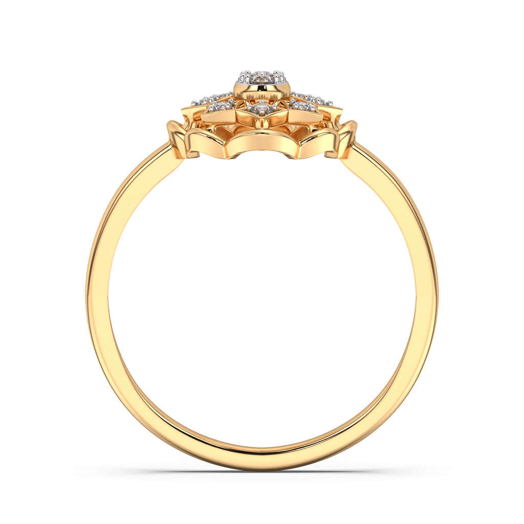 Forest Glow Gold and Diamond Ring